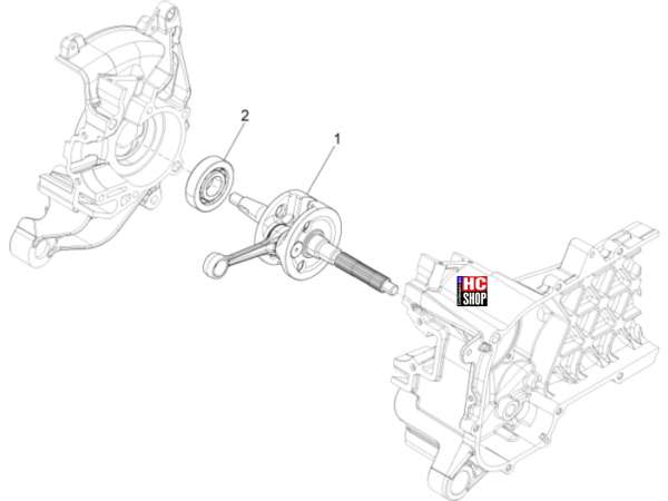 VESPA Sprint 50 E5 Motor Kurbelwelle