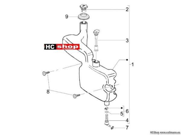 Piaggio Öltank TPH 50