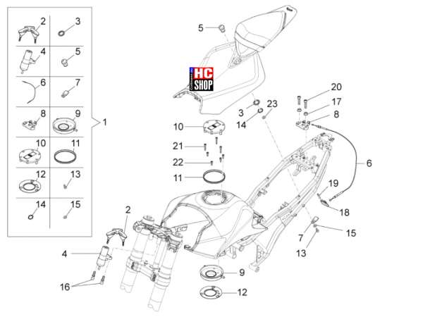Aprilia RS 125 Replica ABS E5 Aufbau Schlossen