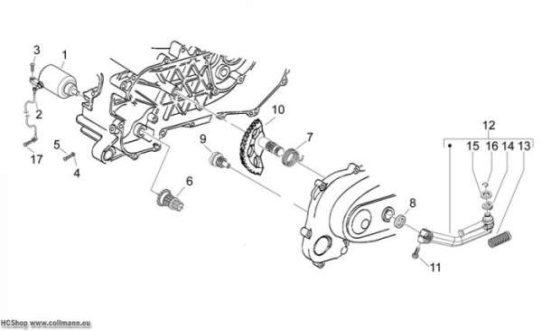 Aprilia Startermotor Sport City ONE 2T E3 50