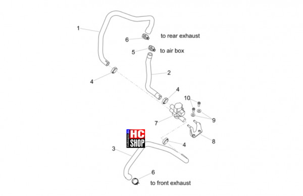 Aprilia Tuono V4 Factory 1100 E5+ - Motor - Secondary Air