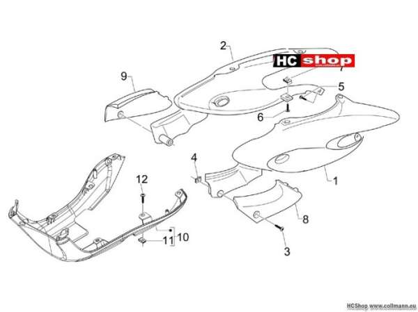 Gilera Seitenabdeckung - Spoiler Stalker 50