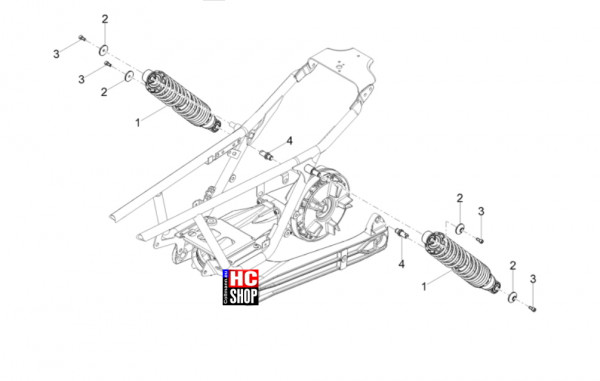 Moto Guzzi V7 Stone 850 E5+ - Radaufhängungen - Stoßdämpfer