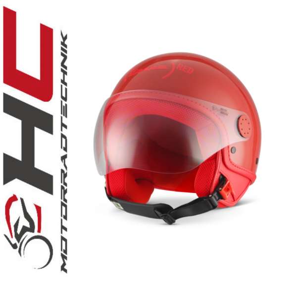 VESPA VISOR 4.0 DEMI-JET HELM - RED