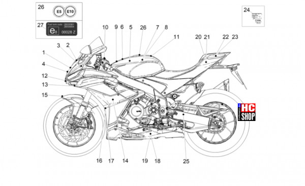 Aprilia RSV4 1100 Factory SE-09 SBK - Aufbau - Deko