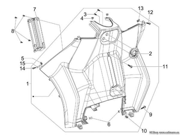 Piaggio Vorderes Handschuhfach MP3 125