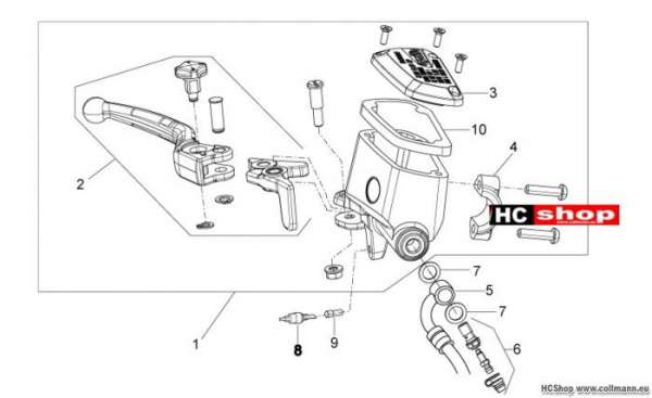 Aprilia Vorderradbremspumpe Dorsoduro 750