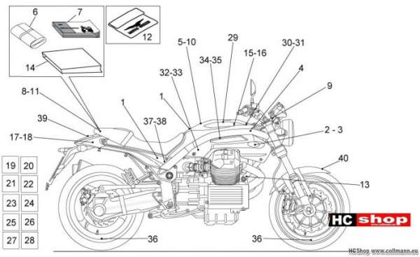 Moto Guzzi Griso 8V Aufkleber-Deko