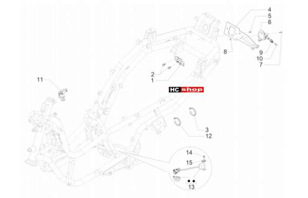 Piaggio MP3 350 Sport E4 ABS Fahrgestell Schlossen