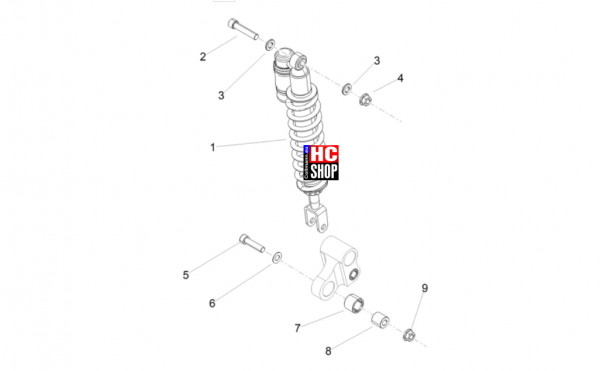 Aprilia SX 125 E5+ - Radaufhängungen - Stoßdämpfer
