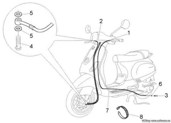 Vespa Lenker bauteile (2) LX 125