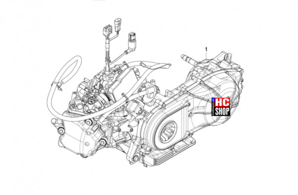 Vespa GTS 310 E5+ Classic-Super-Super Sport - Motor - Motor komplett