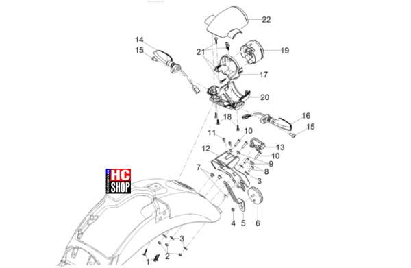 Moto Guzzi V7 Stone Corsa - Vorderer Lichter- Instrumente
