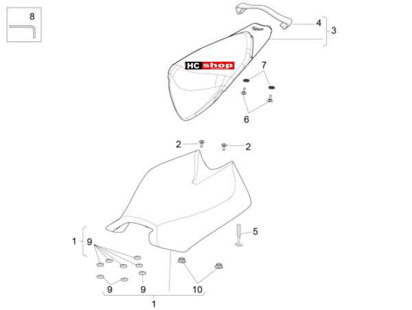 Aprilia RSV 4 1000 RF E4 ABS Aufbau Sitz