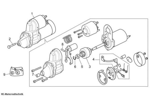 Moto Guzzi Startermotor California EV/EV Touring PI 1100
