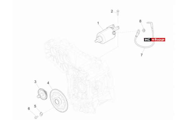 Vespa GTV 300 SEI GIORNI Motor Elektrischer Starter