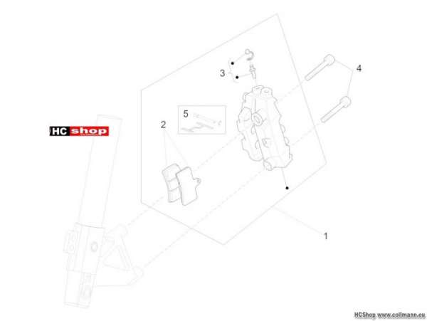 Aprilia RS4 50 SBK Vorderradbremszange