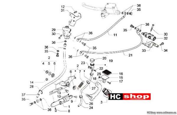 Gilera Steuerpedal - Hebeln Fuoco 500 LT