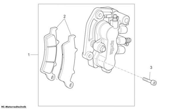 Aprilia Vorderradzange Scarabeo Light Carb. 125/200