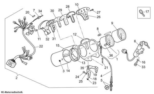 Moto Guzzi Instrumententafel California EV PI Cat. 1100