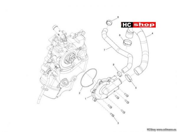 Piaggio MP3 Sport ABS 500 Wasserpumpe