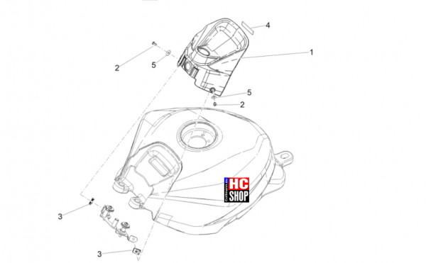 Aprilia RS 660 Factory E5+ - Aufbau - Tankabdeckung