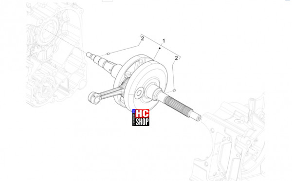 Vespa Primavera 125 TECH E5 - Motor - Kurbelwelle