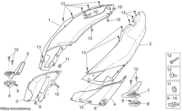 Aprilia Heckaufbau I SR R R Factory IE Carburatore 50