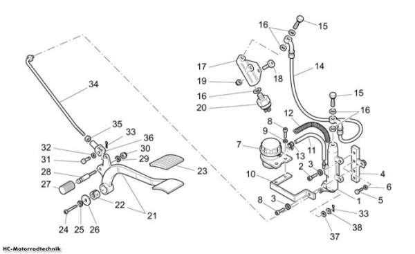 Moto Guzzi Hirdbrpumpe California EV/EV Touring PI 1100
