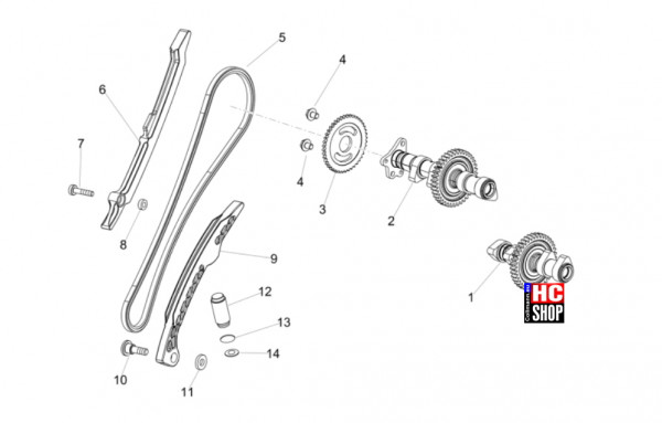 Aprilia Tuono V4 Factory 1100 E5 SE 09 SBK - Motor - Hint. Zylindersteuer
