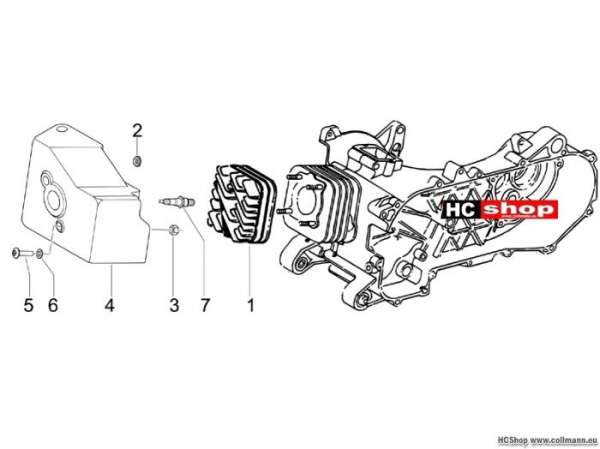 Gilera Zylinderkopfabdeckung Stalker 50