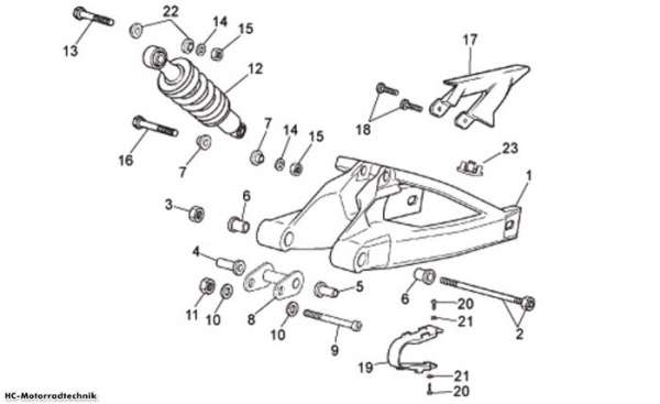 Aprilia Schwinge - Stoßdämpfer RS 50