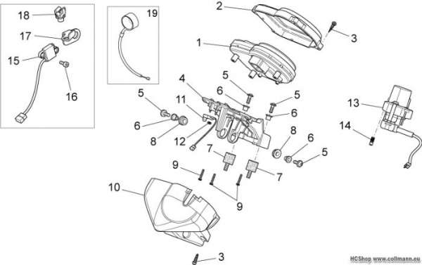 Moto Guzzi Instrumententafel Griso V 8V 1200