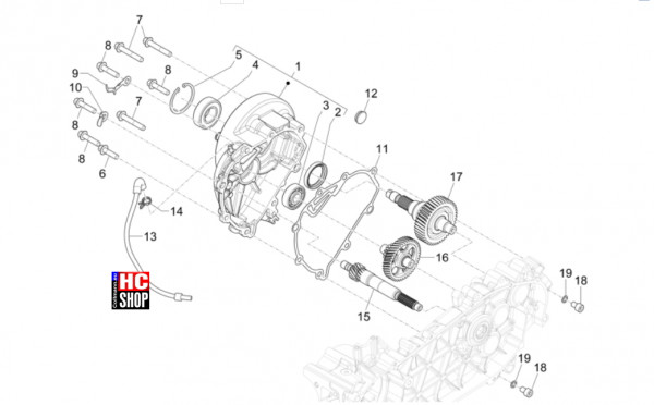 Vespa Primavera 125 TECH E5 - Motor - Einheit Getriebe
