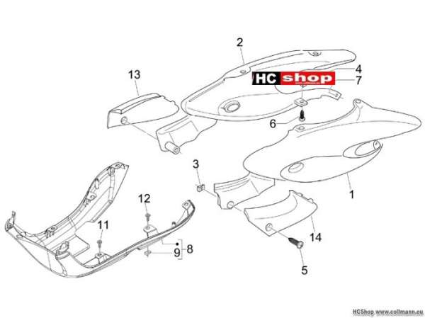 Gilera Seitenabdeckung - Spoiler STalker 50