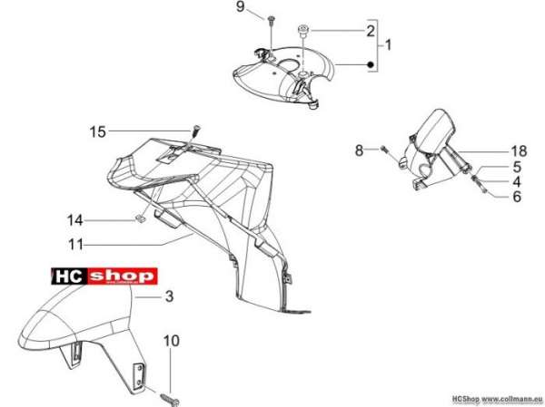 Piaggio Radgehäuse - Radkotflügel NRG 50 Purejet