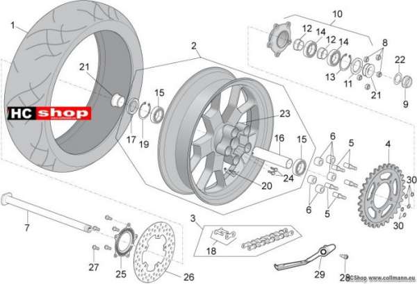 Aprilia RSV4 RR Race Pack Hinterrad