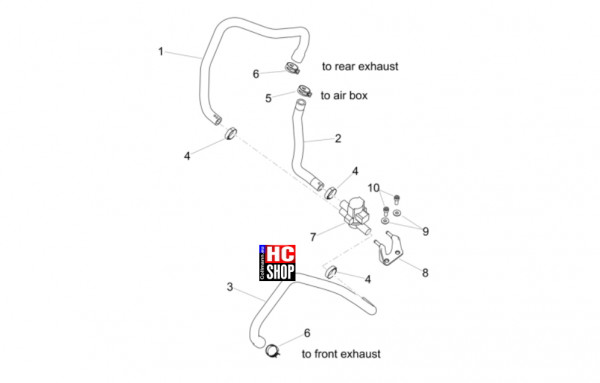 Aprilia Tuono V4 Factory 1100 E5 SE 09 SBK - Secondary Air