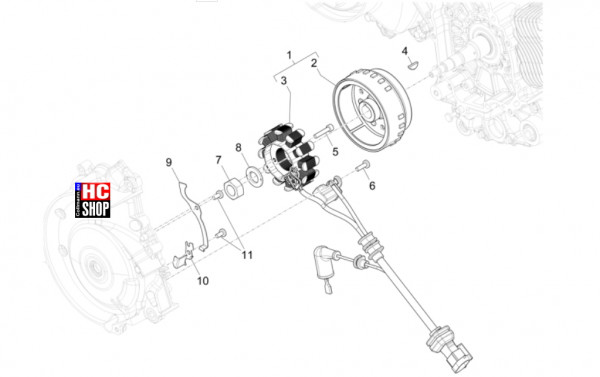 Vespa Sprint S 125 E5+ - Motor - Lichtmaschine