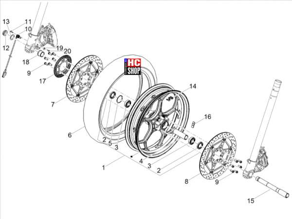 Moto Guzzi V100 Mandello S E5 Räder Vorderrad