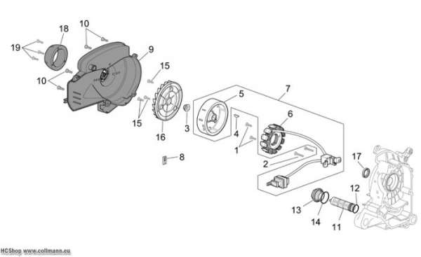 Aprilia Schwungmagnetstarter Scarabeo 4T E2 50