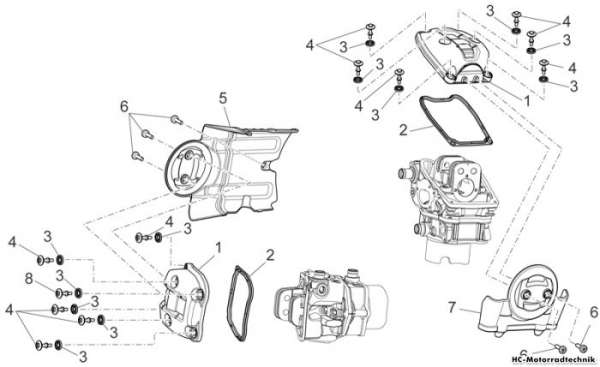 Aprilia Ventildeckel Mana 850