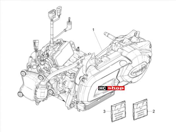 PIAGGIO MP3 300 HPE - 300 HPE SPORT Motor