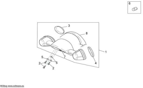 Aprilia Hinterer Lichter Scarabeo 50 4T NET