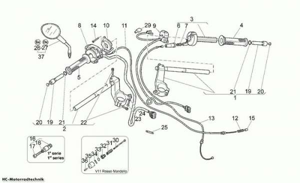 Moto Guzzi Lenkstange V 11 Sport/Mandello 1100