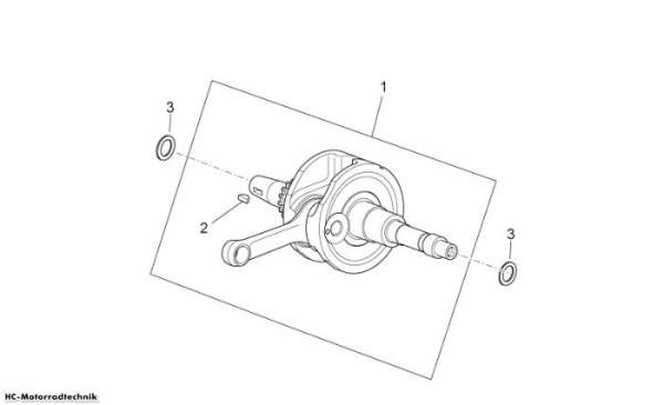 Aprilia Kurbelwelle Scarabeo Light Carb. 125/200