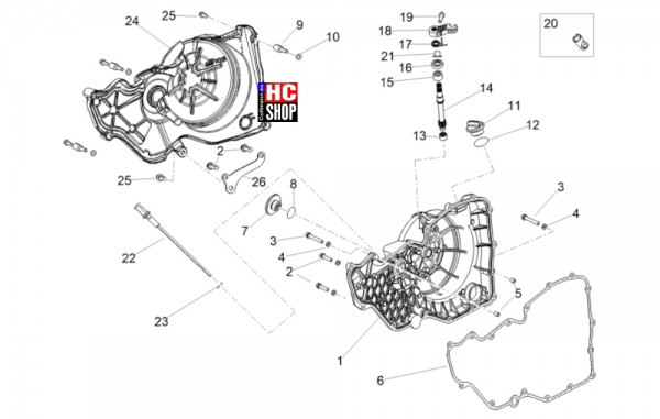 Aprilia RSV4 1100 Factory E5 - Motor - Kupplungsdeckel