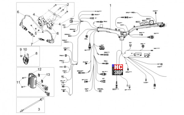 Moto Guzzi V85 TT Strada E5 - Elektrische Anlage - Vorder Elektrische Anlage