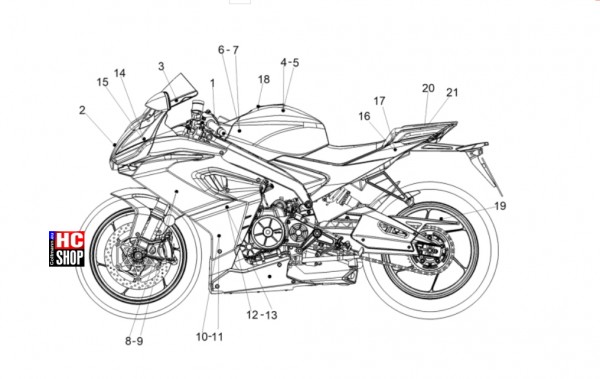 Aprilia RS 660 E5 Extrema - Aufbau - Deko