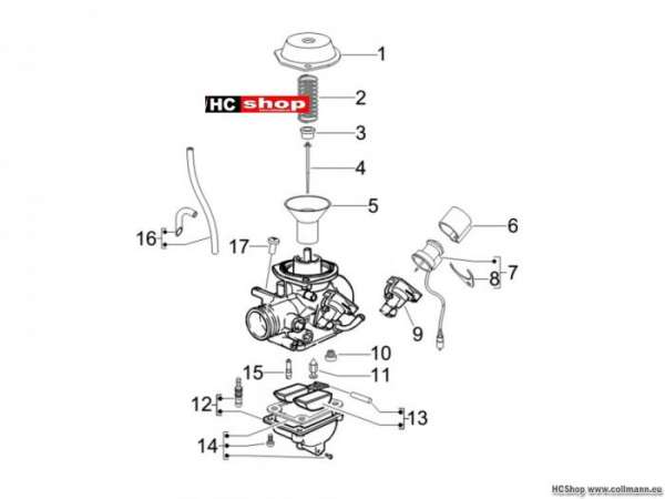 Aprilia Motard 125 Vergaserkomponenten